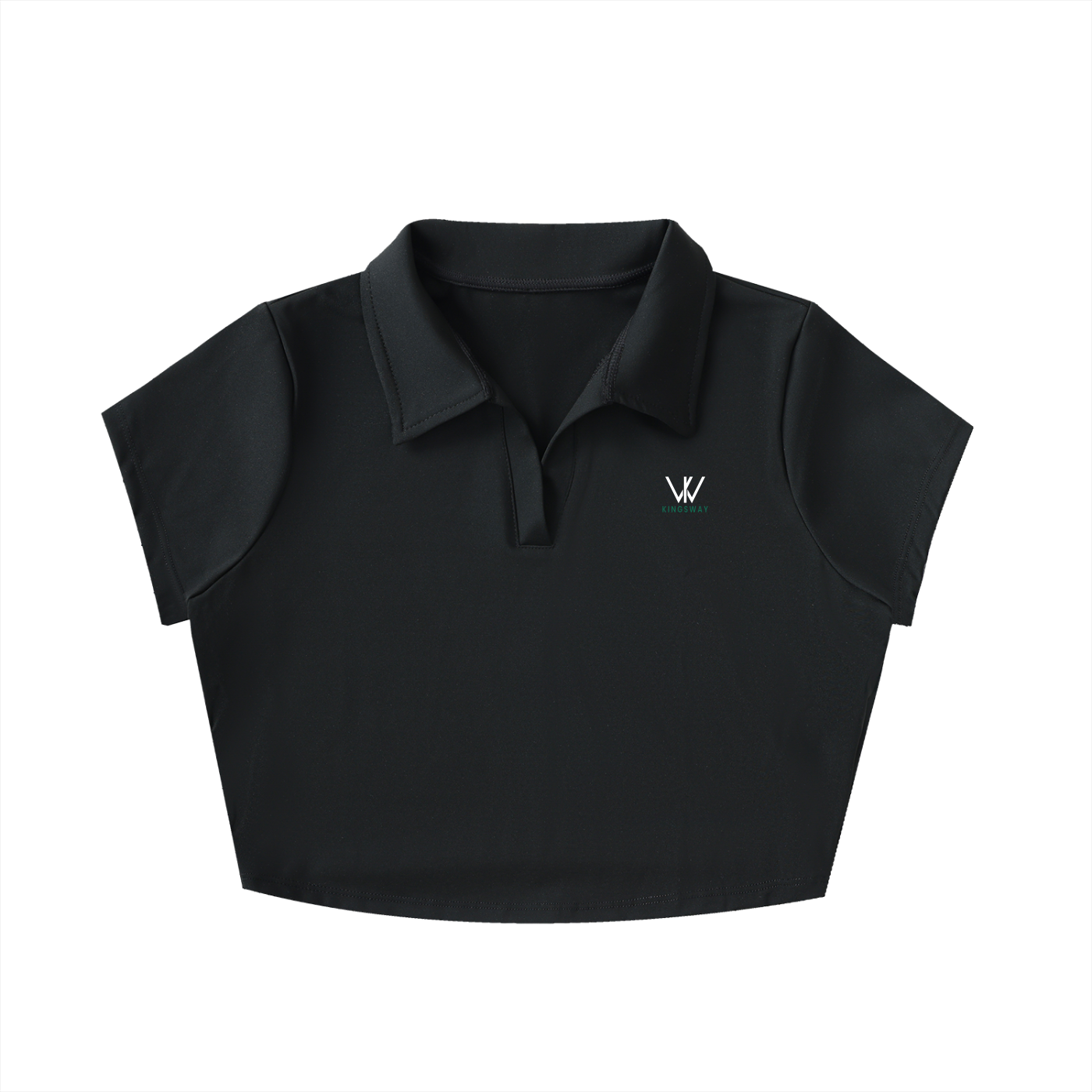 Kingsway V-Neck Lapel Crop Top