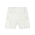Women's High-Waisted Kingsway Pocket Biker Shorts - White