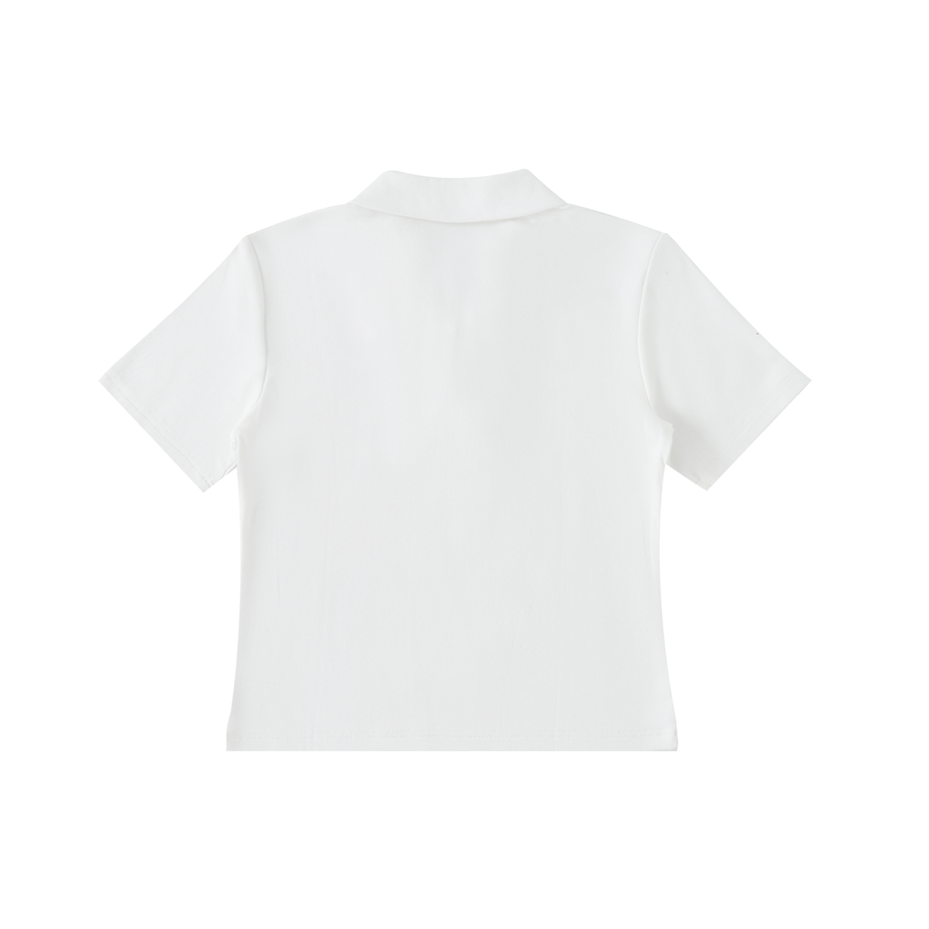 Bodycon Kingsway Short Sleeve Polo Shirt - White