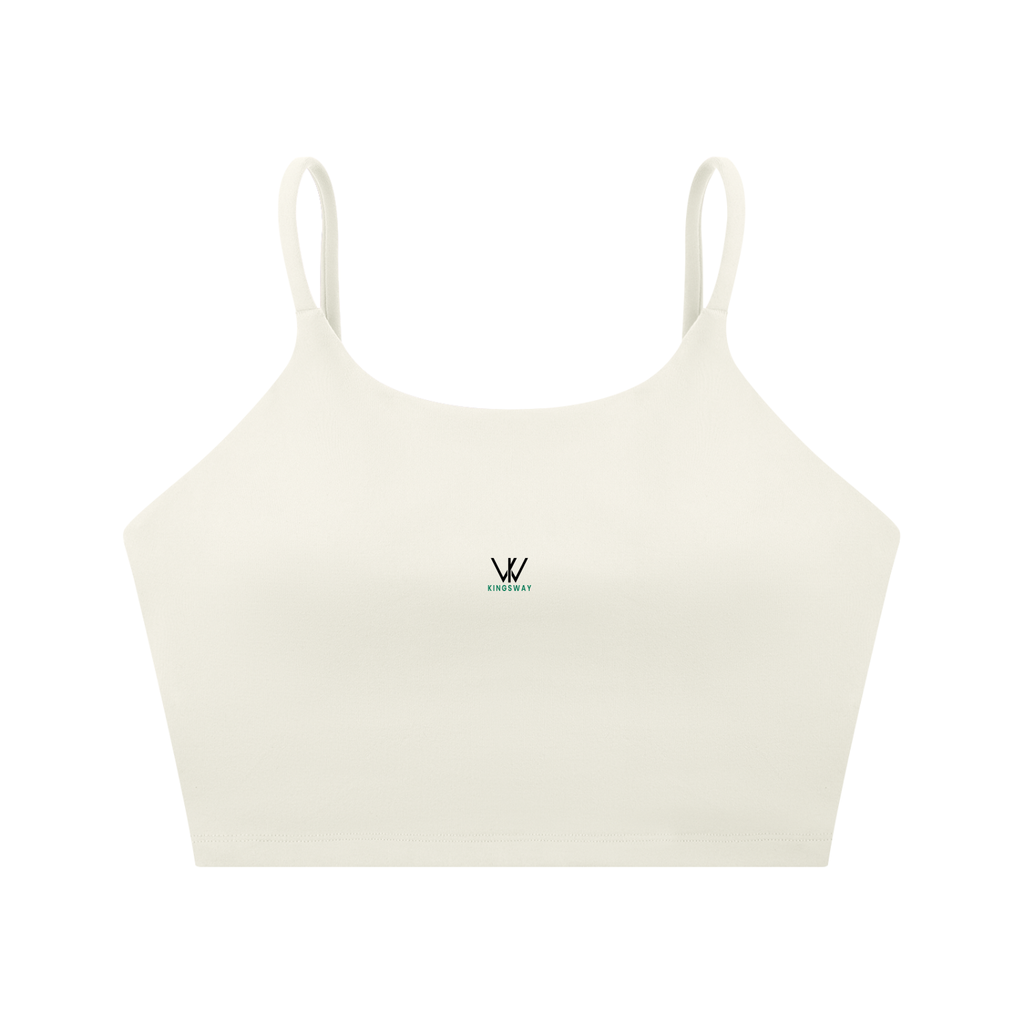 Spaghetti Strap Kingsway Sports Bra - White
