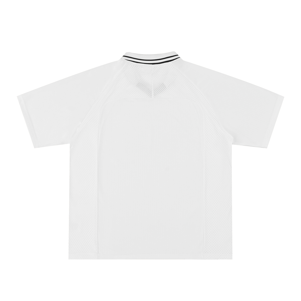 Striped V-Neck Kingsway Jersey - White