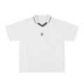 Striped V-Neck Kingsway Jersey - White