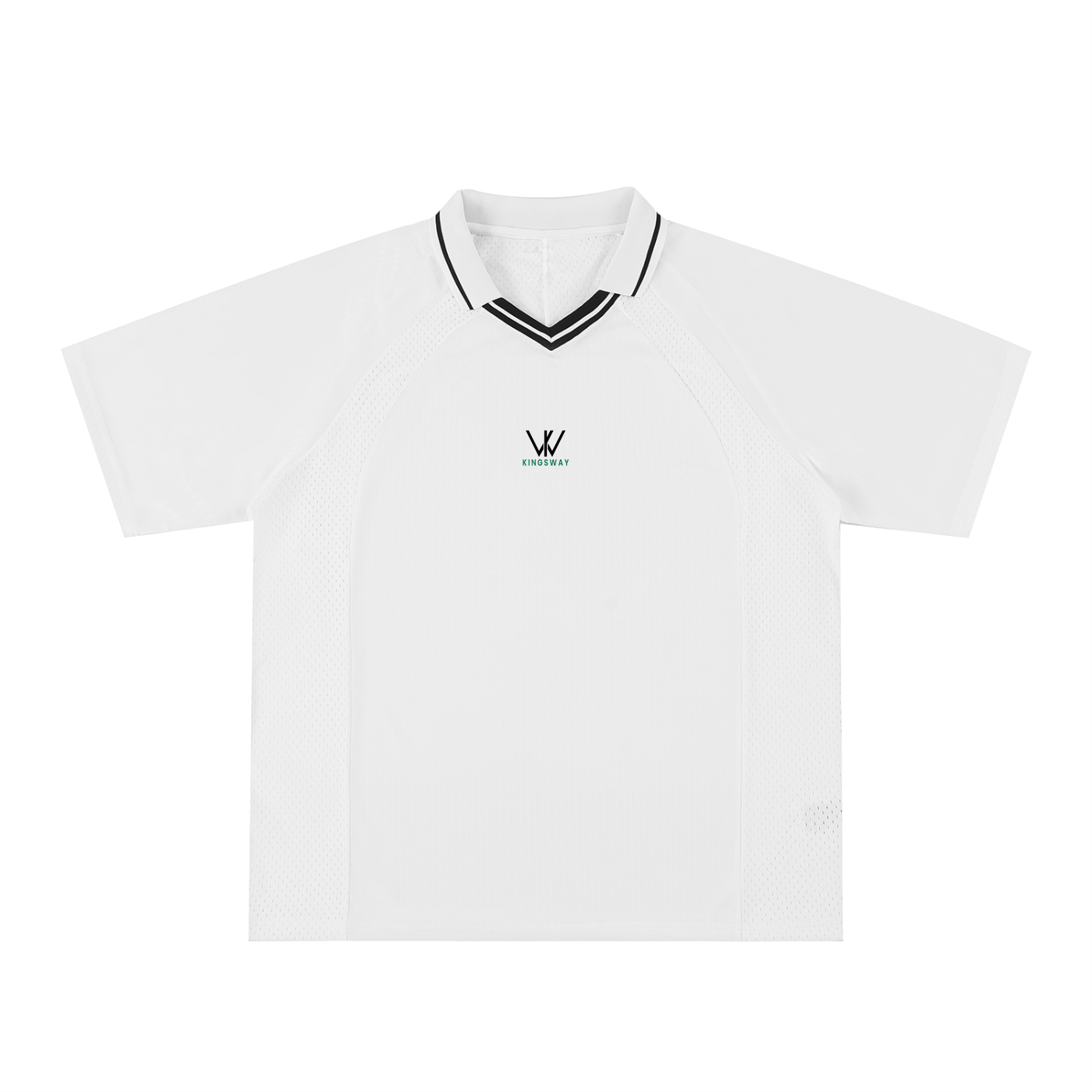 Striped V-Neck Kingsway Jersey - White