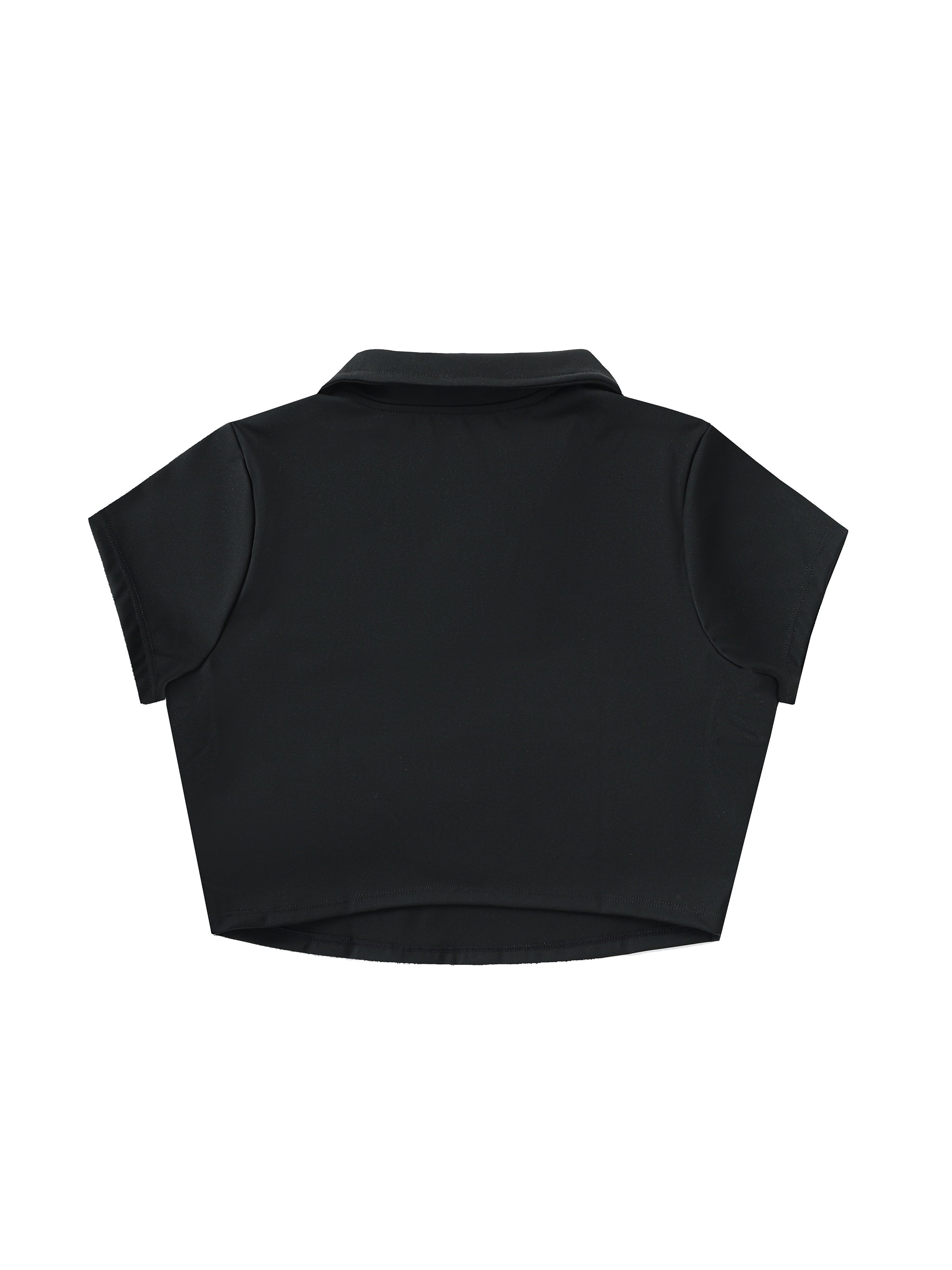 Kingsway V-Neck Lapel Crop Top